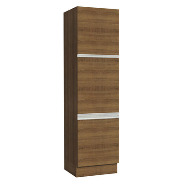 Mueble de Cocina Armario Vertical Glamy 3 Puertas Marrón