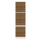 Mueble de Cocina Armario Vertical Glamy 3 Puertas Blanco/Marrón