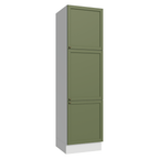 Mueble de Cocina Armario Vertical Vik 60 cm con 3 Puertas BlancoVerde