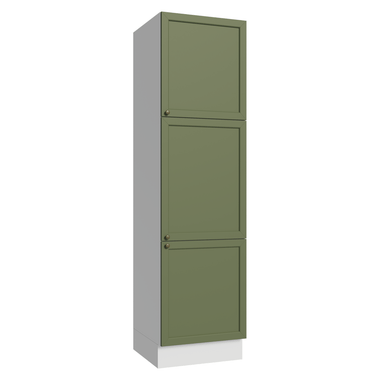 Mueble de Cocina Armario Vertical Vik 60 cm con 3 Puertas BlancoVerde