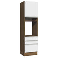 Mueble de Cocina para Hornos Glamy 60 cm Marrón/Blanco