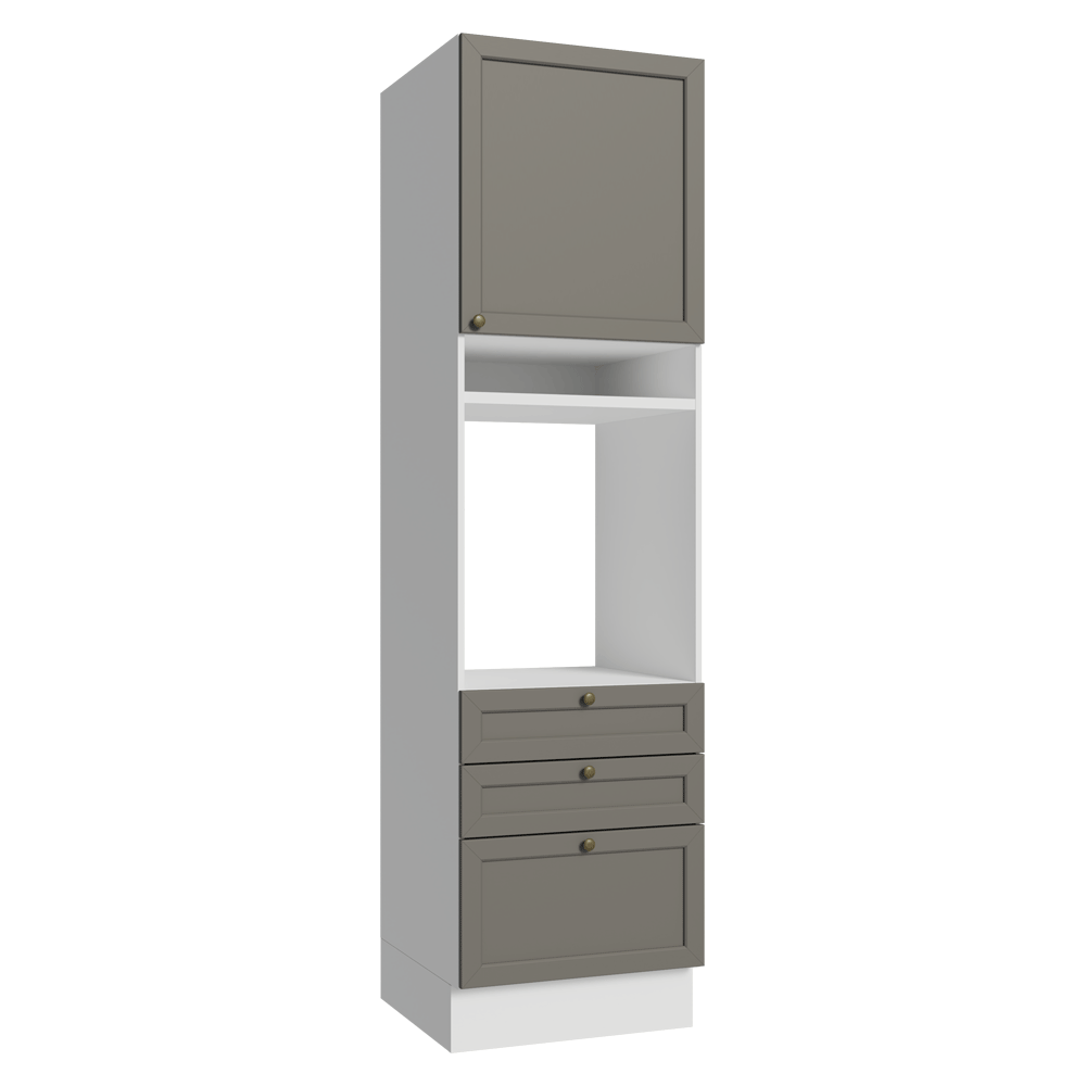 Mueble de Cocina para Hornos Vik 60 cm Blanco/Gris