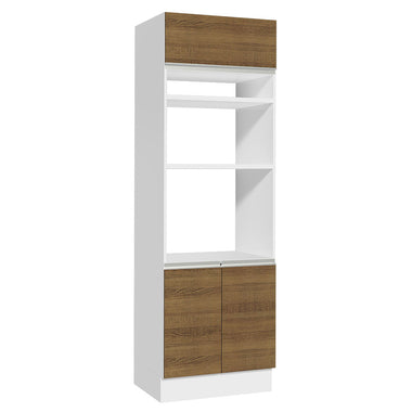 Mueble de Cocina para Hornos Glamy 70 cm Blanco/Marrón
