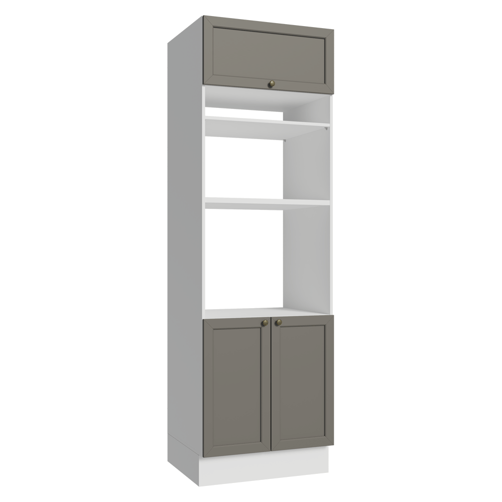 Mueble de Cocina para Hornos Vik 70 cm Blanco/Gris