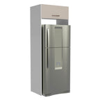 Mueble de Cocina para Nevera Agata 1 Puerta Abatible Blanco/Crema