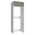 Mueble de Cocina para Nevera Vik 1 Puerta Abatible Blanco/Gris