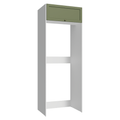 Mueble de Cocina para Nevera Vik 1 Puerta Abatible Blanco/Verde