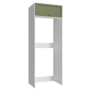 Mueble de Cocina para Nevera Vik 1 Puerta Abatible Blanco/Verde