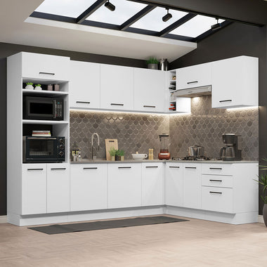 Cocina Integral de Esquina Agata 4.80 m Blanco 01
