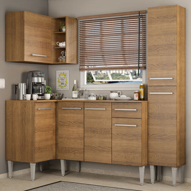 Cocina Integral de Esquina Emilly Song 2.60 m Marrón