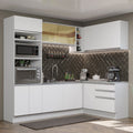 Cocina Integral de Esquina Glamy 4.00 m Blanco 02