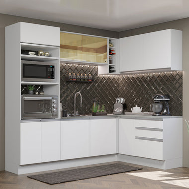 Cocina Integral de Esquina Glamy 4.00 m Blanco 02