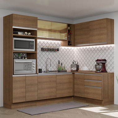 Cocina Integral de Esquina Glamy 4.00 m Marrón 02