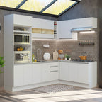 Cocina Integral de Esquina Glamy 4.20 m Blanco 01