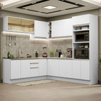 Cocina Integral de Esquina Glamy 4.60 m Blanco 01