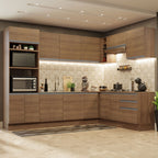 Cocina Integral de Esquina Glamy 4.80 m Marrón 01