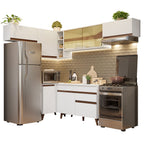Cocina Integral de Esquina Reims 4.00 m con Encimera Blanco 04
