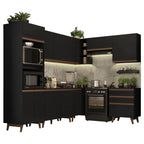 Cocina Integral de Esquina Reims 4.60 m con Encimera Negro 02