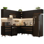 Cocina Integral de Esquina Reims 4.60 m con Encimera Negro 03