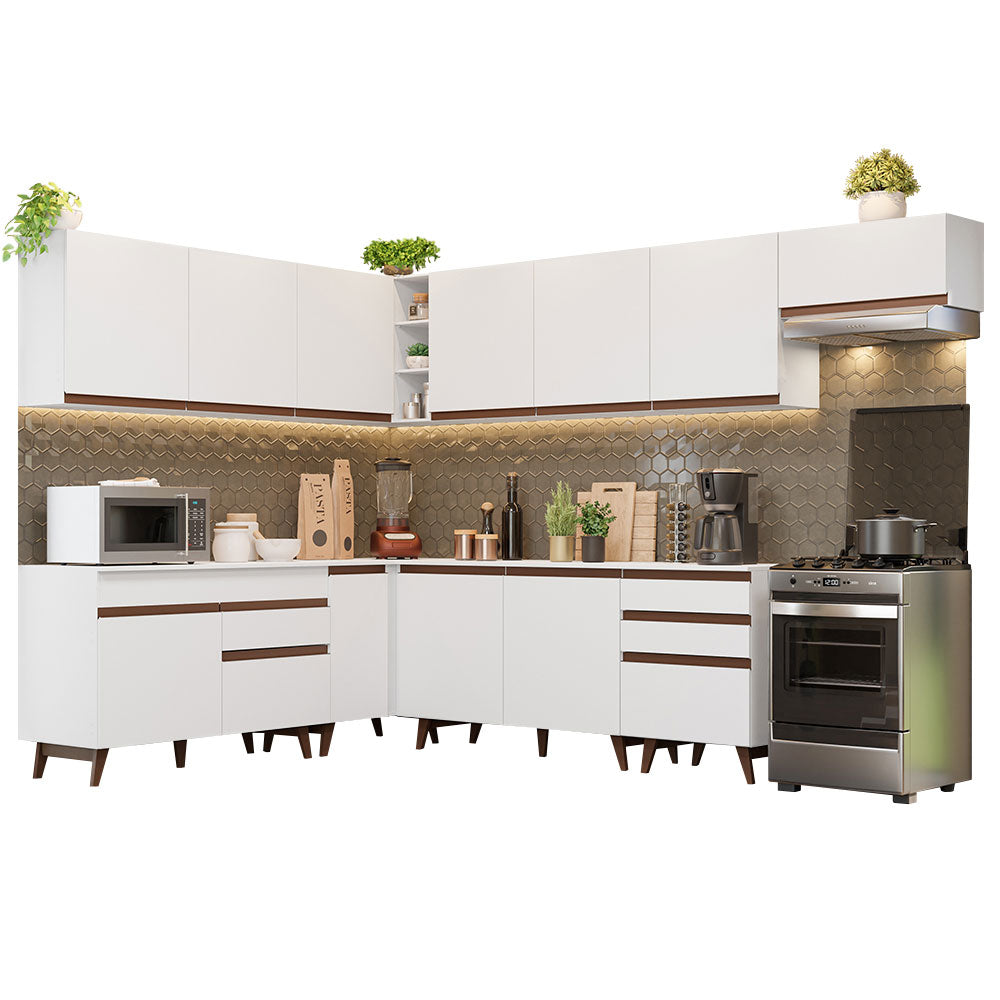 Cocina Integral de Esquina Reims 5.10 m con Encimera Blanco 01