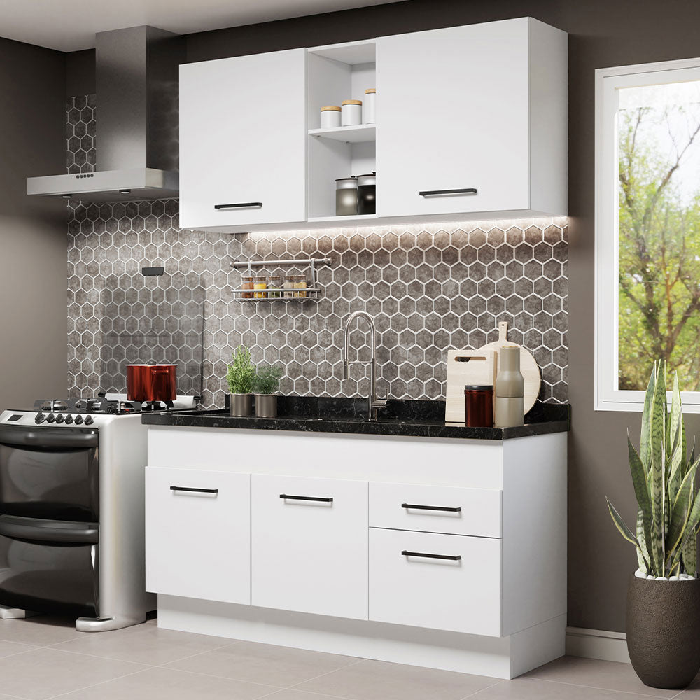 Cocina Integral Agata 1.50 Metros Blanco 02
