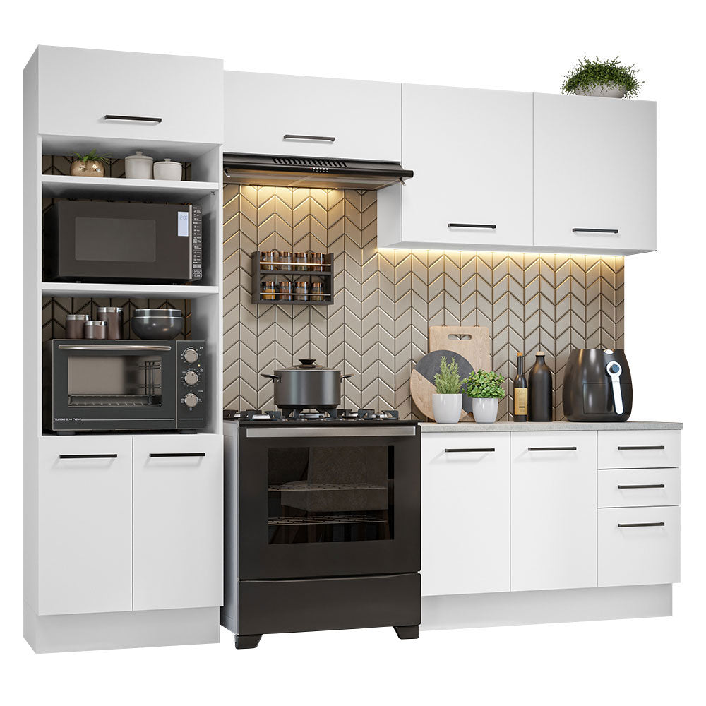 Cocina Integral Agata 2.70 m con Encimera Blanco 07