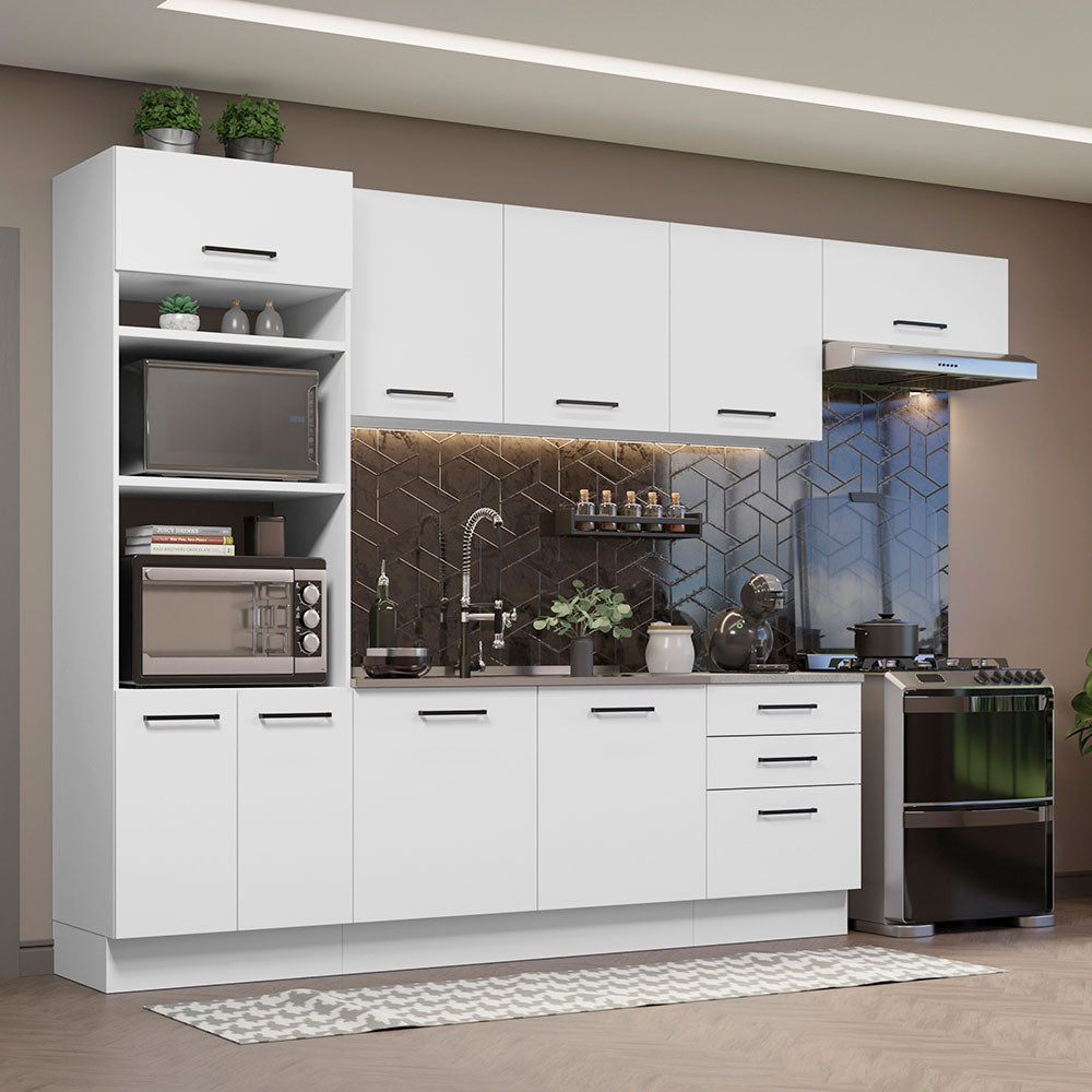 Cocina Integral Agata 3.30 Metros Blanco 01