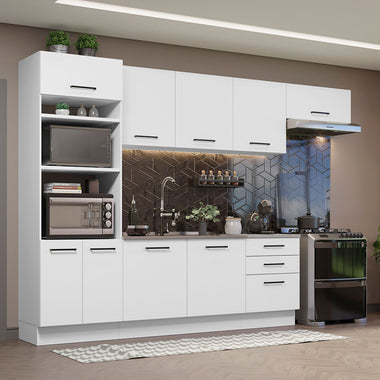 Cocina Integral Agata 3.30 Metros Blanco 01