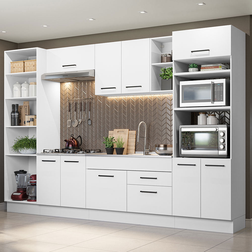 Cocina Integral Agata 3.30 Metros Blanco 02