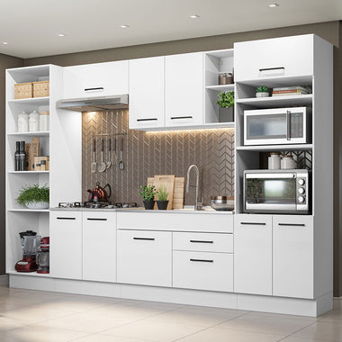 Cocina Integral Agata 3.30 Metros Blanco 02