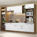 Cocina Integral Agata 3.30 Metros Marrón/Blanco 02