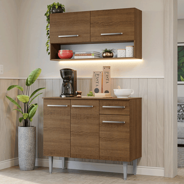 Cocina Integral Compacta Emilly 1.05 m Marrón 03