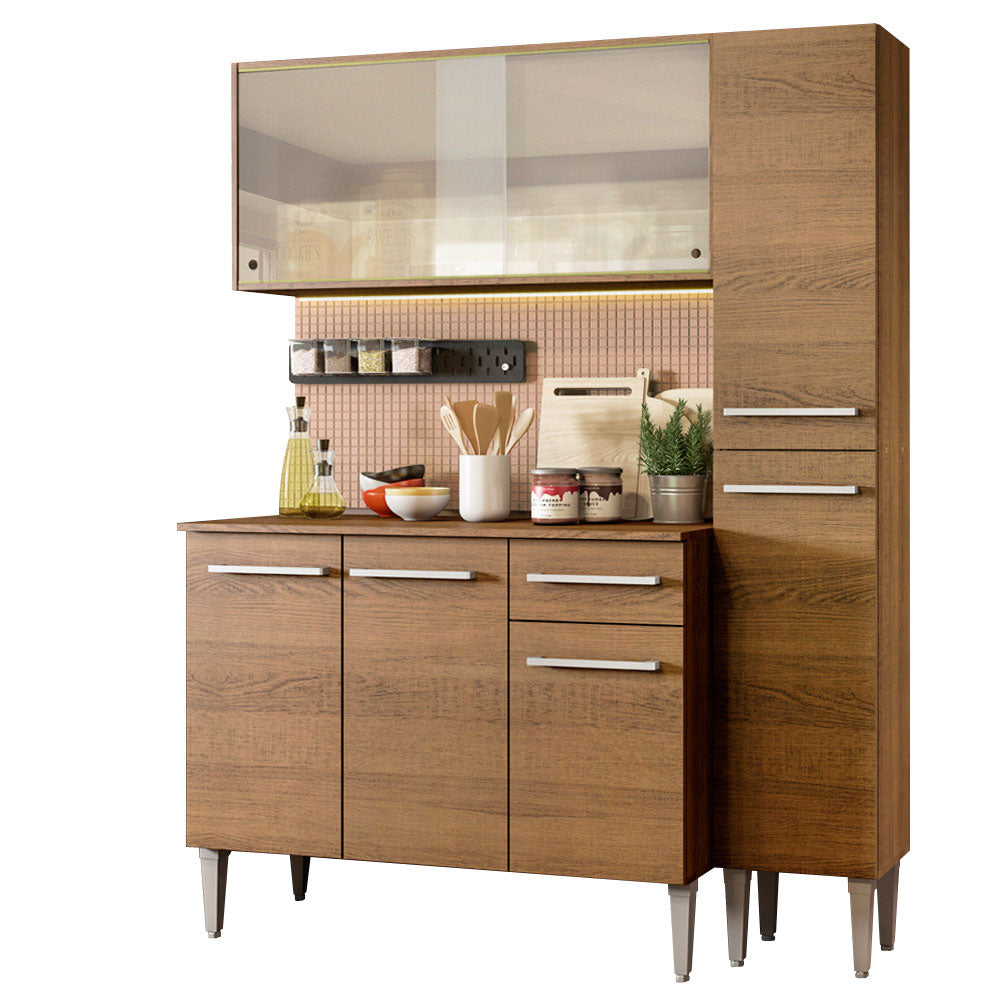 Cocina Integral Emilly Force 1.40 Metros Marrón 02