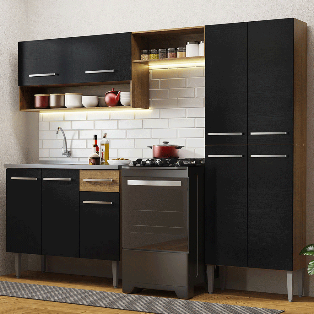 Cocina Integral Emilly 2.30 m con Mesón de Acero 10