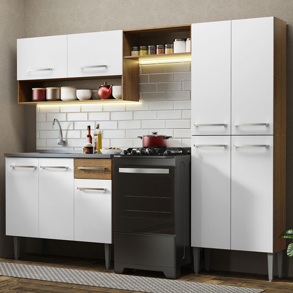 Cocina Integral Emilly 2.30 m con Mesón de Acero 10