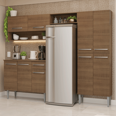 Cocina Integral Emilly 2.30 Metros Marrón 17