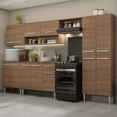 Cocina Integral Emilly 2.90 Metros Marrón 01