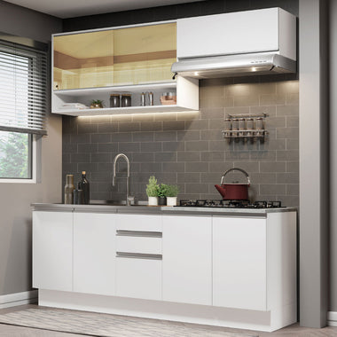 Cocina Integral Glamy 2.00 Metros Blanco 03