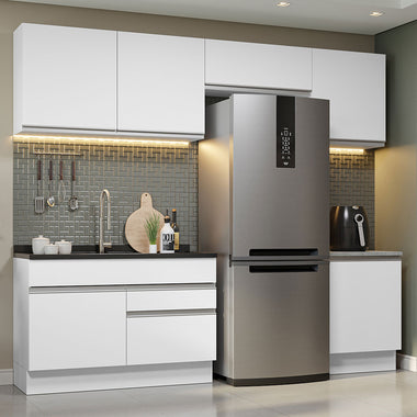 Cocina Integral Glamy 2.60 Metros Blanco 05