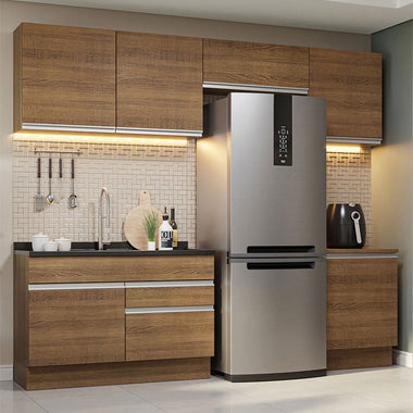 Cocina Integral Glamy 2.60 Metros Marrón 05