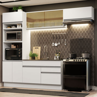 Cocina Integral Glamy 2.70 Metros Blanco 11