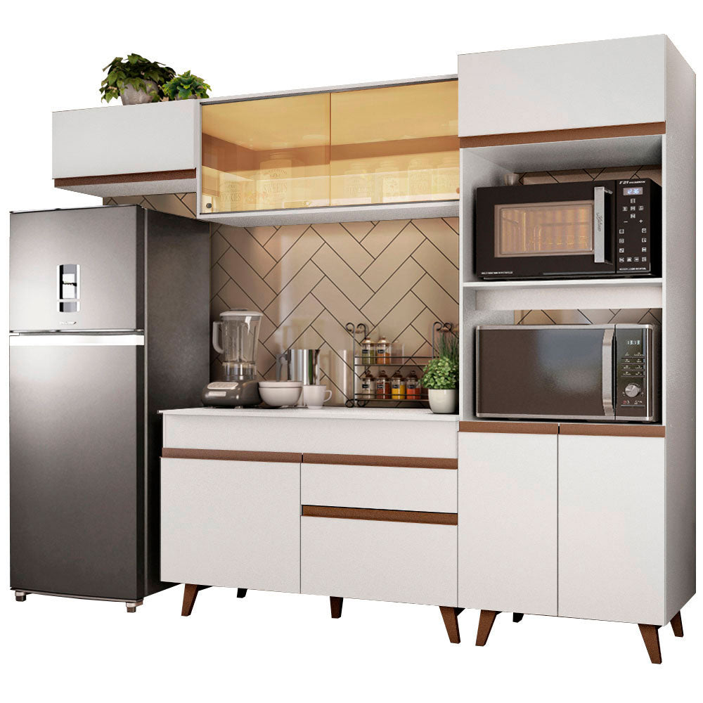 Cocina Integral Reims 2.60 m con Encimera Blanco 01