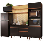 Cocina Integral Reims 2.60 m con Encimera Negro/Marrón 01