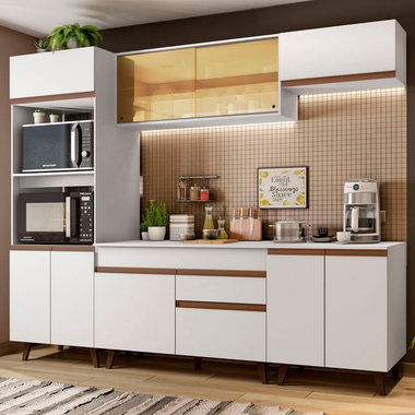 Cocina Integral Reims 2.60 m con Encimera Blanco 02
