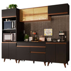 Cocina Integral Reims 2.60 m con Encimera Negro/Marrón 02