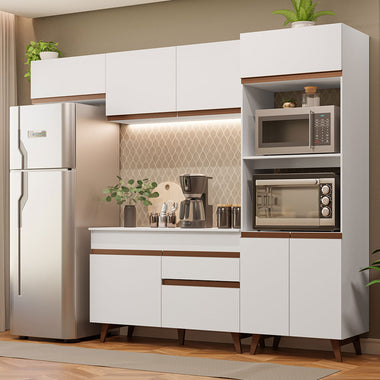Cocina Integral Reims 2.60 m con Encimera Blanco 08