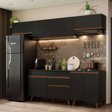 Cocina Integral Reims 2.60 m con Encimera Negro 10