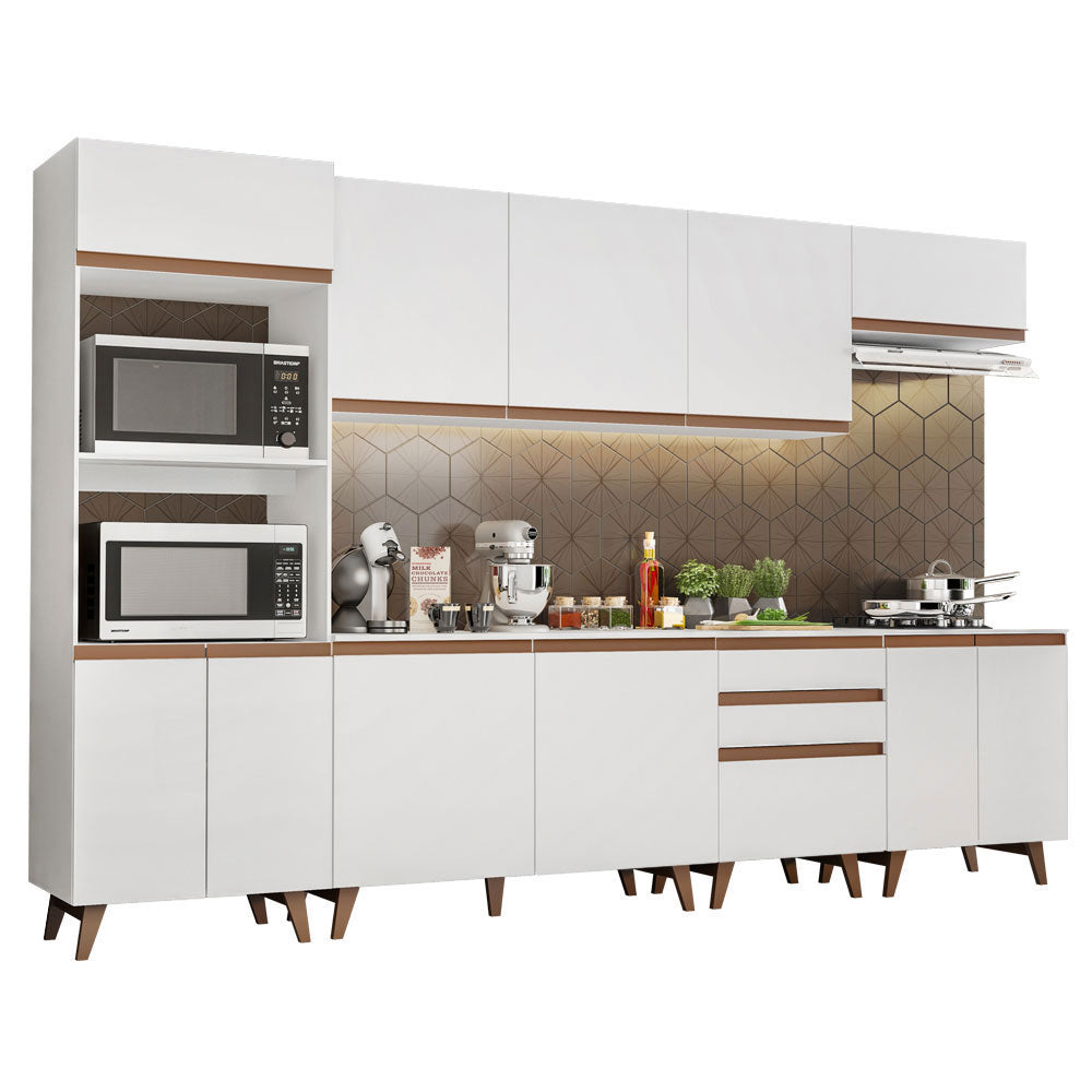 Cocina Integral Reims 3.20 m con Encimera Blanco 02