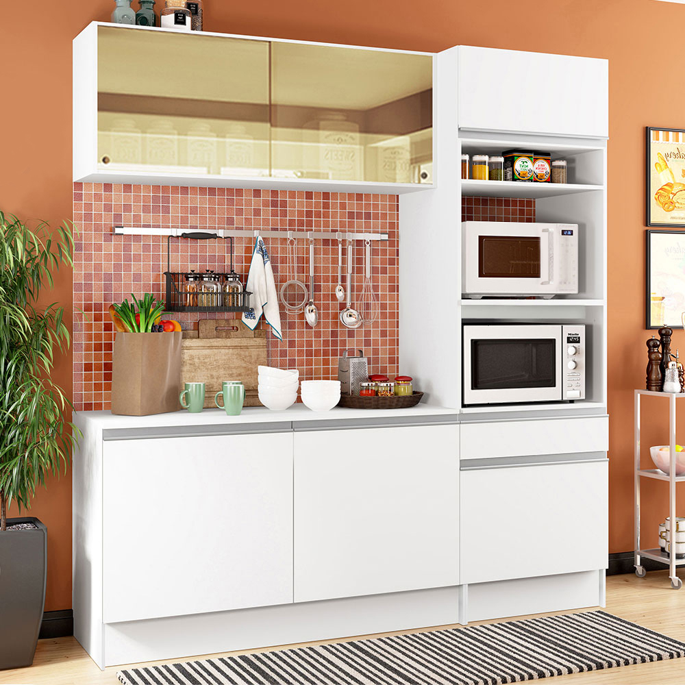 Cocina Integral Diamante Pop 1.80 m con Encimera Blanco