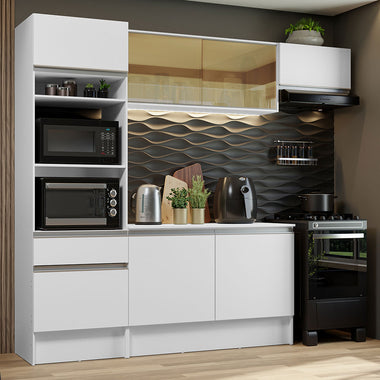 Cocina Integral Diamante 2.40 m con Encimera Blanco 02